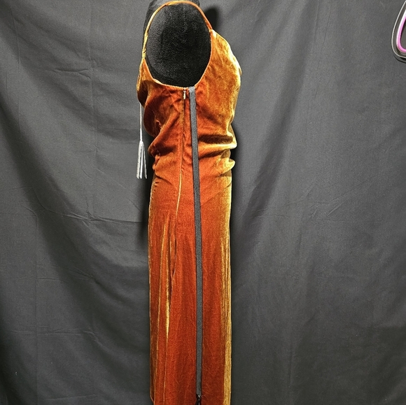 NWT! JNSQ Seville Dress in Amber Red Orange Velvet Size 4 & 10 Available. - Picture 5 of 12